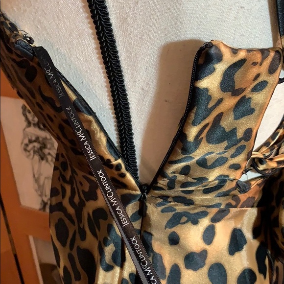 3/$20 Gunne Sax Leopard print halter top dress - Picture 7 of 8
